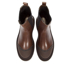 Lade das Bild in den Galerie-Viewer, Brunello Cucinelli Chelsea Boots aus Leder in Brown
