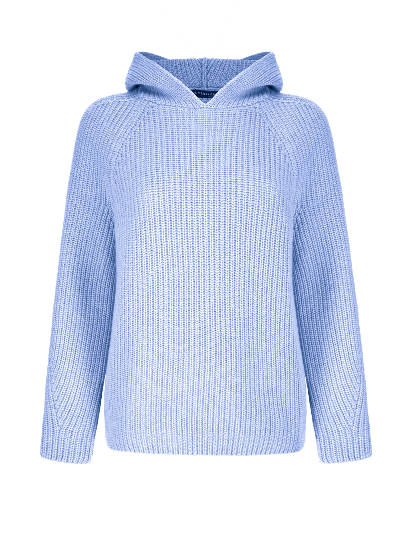 Incentive Cashmere Pullover mit Kapuze in Hellblau
