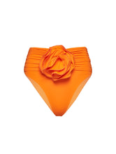 Lade das Bild in den Galerie-Viewer, Magda Butrym Klassischer Blumen-Badeanzug mit hoher Taille in Orange
